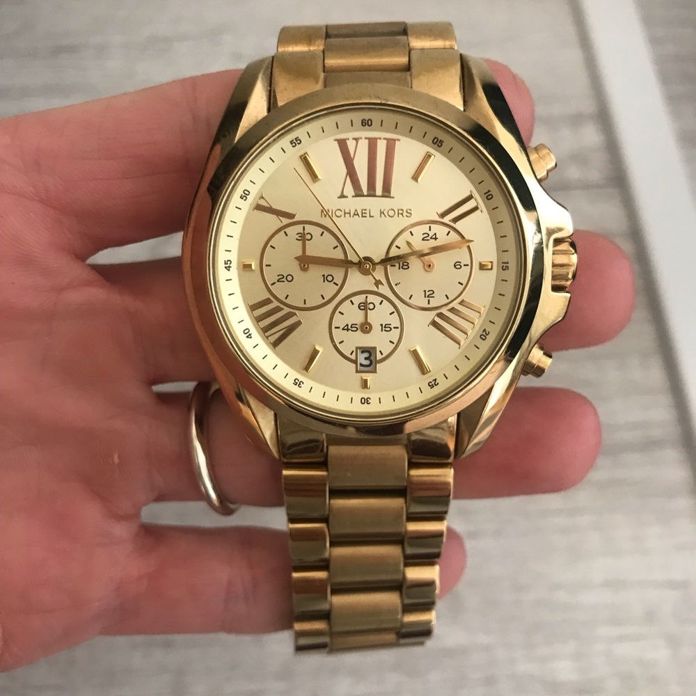 Oversized Michael Kors Gold Watch